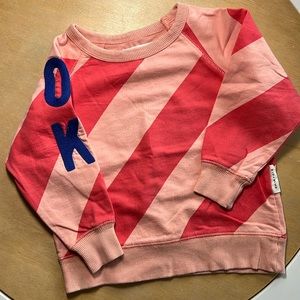 Kid + kind organic stitched crewneck “ o.k”